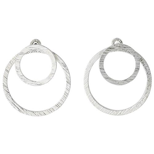 Pilgrim ZOOEY 2-i-1 øreringe sølvbelagt