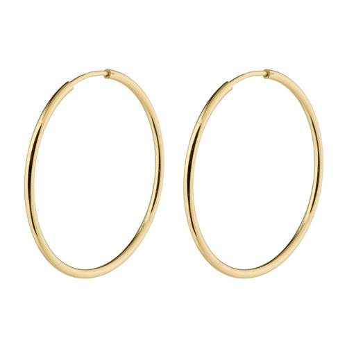 Pilgrim SANNE medium hoop øreringe guldbelagt