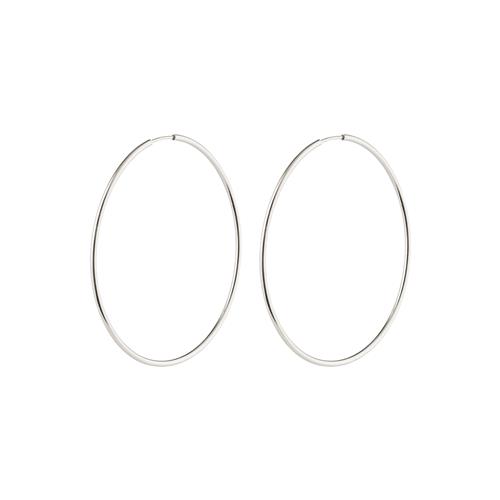 Pilgrim SANNE store hoop øreringe sølvbelagt