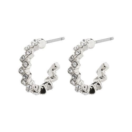 Pilgrim ESTER krystal hoop øreringe sølvbelagt