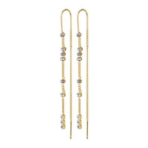 Pilgrim KAMARI krystal kæde-øreringe guldbelagt