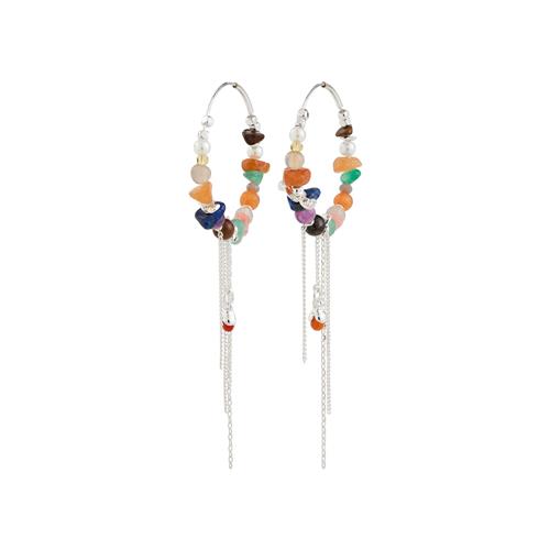 Pilgrim IRIS øreringe sølvbelagt/multi