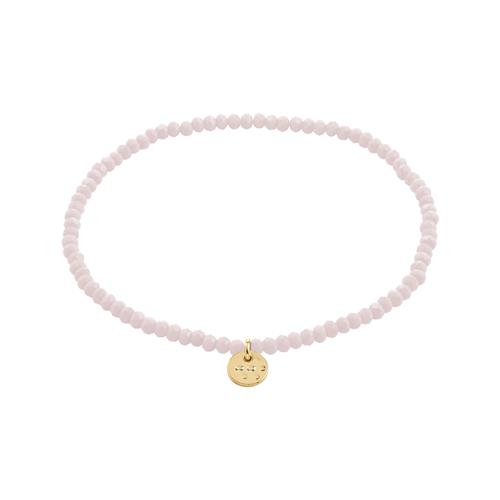 Pilgrim INDIE armbånd rosa, guldbelagt