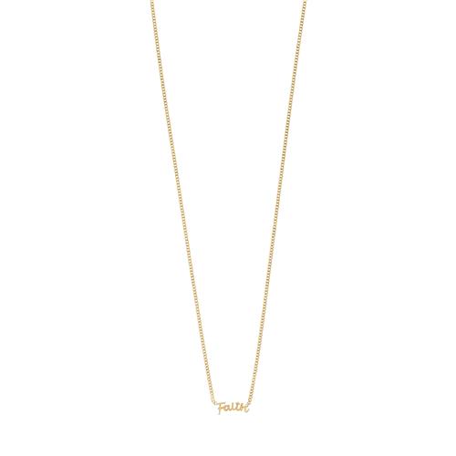 Pilgrim FAITH halskæde guldbelagt