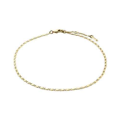 Pilgrim PARISA flat link ankelkæde guldbelagt