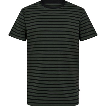 Resteröds Bamboo Crew Neck Grøn stribet Large Herre