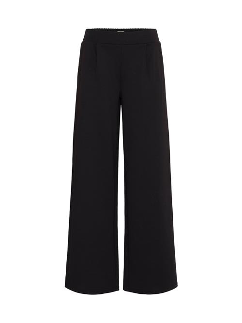 ICHI Bukser med lægfolder 'IXKate'  sort / hvid