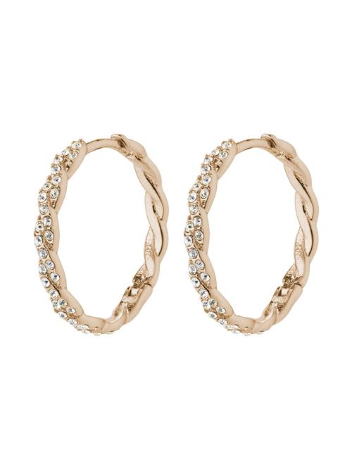 Pilgrim Øreringe 'Ezo'  rosa guld / transparent