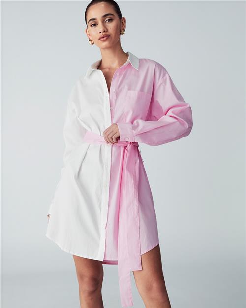 St MRLO Blusekjole 'Neue'  pink / hvid