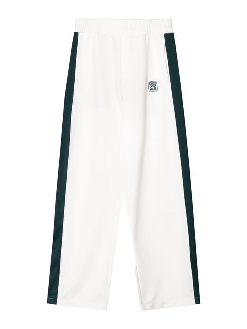 Bershka Bukser  mørkegrøn / offwhite