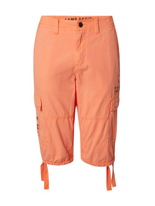 CAMP DAVID Cargobukser  lyseorange / sort