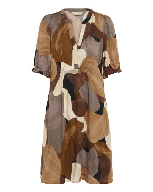 CULTURE Kjole 'Dana'  beige / brun / lysebrun / mørkebrun / grå