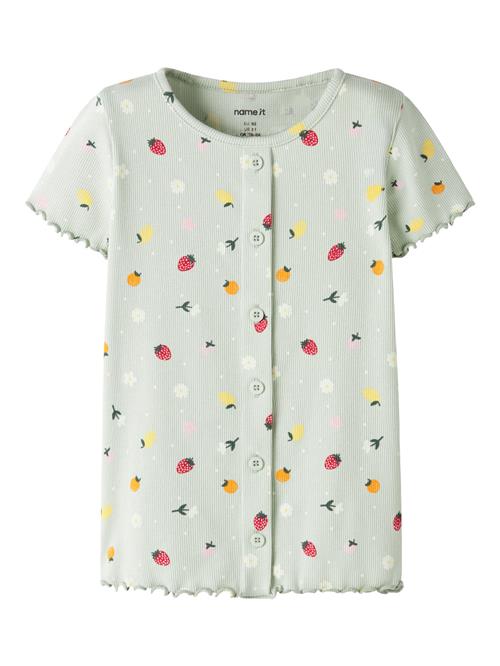 NAME IT Vemia T-shirt Pale Aqua Fruit Flowers