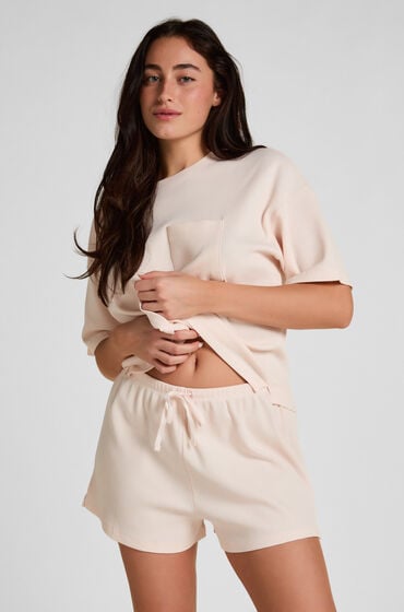 Hunkemöller Short Waffle Lyserød