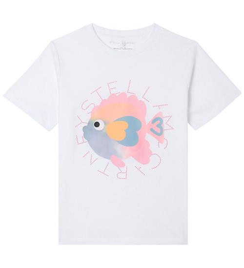 Stella McCartney Kids T-shirt - Hvid m. Fisk