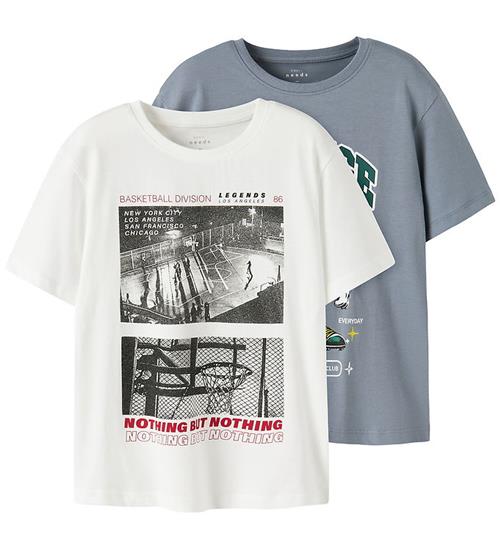 Name It T-shirts - 2-pak - NkmVoto - Tradewinds/Cloud Dancer/ Ba
