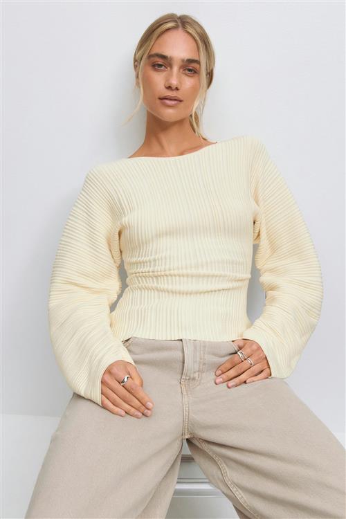 Gina Tricot - Knitted top - Striktrøjer - Hvid - XL - Dame