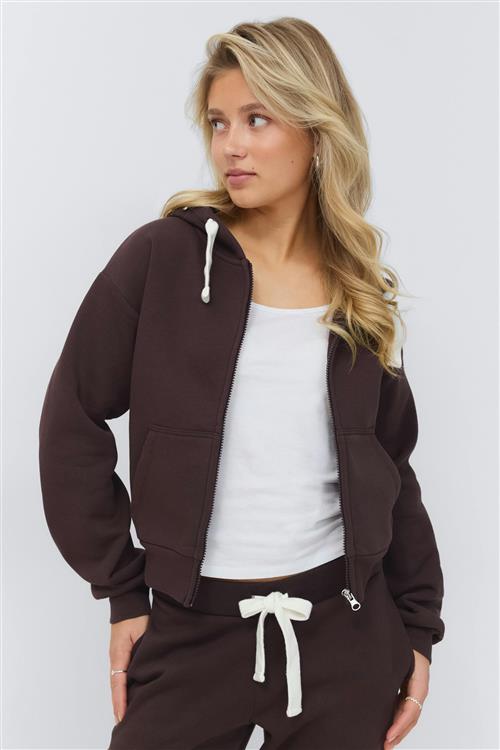 Gina Tricot - 14+ zip hoodie - Trøjer - Rød - XS - Dame