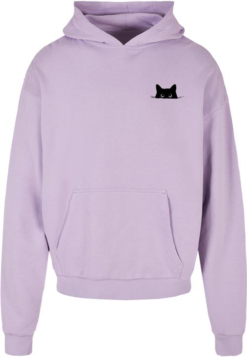 Merchcode Sweatshirt 'Halloween - Cat'  gul / lilla / sort