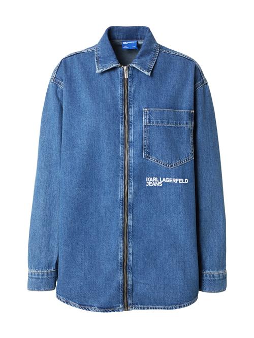 KARL LAGERFELD JEANS Bluse  blue denim / hvid