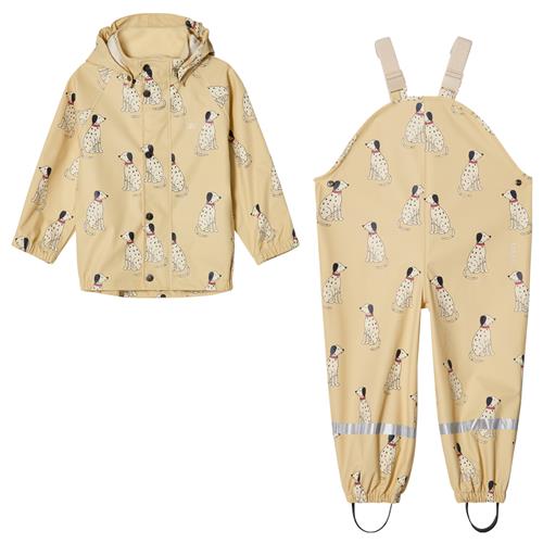 Kuling San Marino Uforet Regnsæt Pale Yellow Dalmatian Pale Yellow Dalmatian 98/104 cm Rain Gul  98/104 cm  unisex