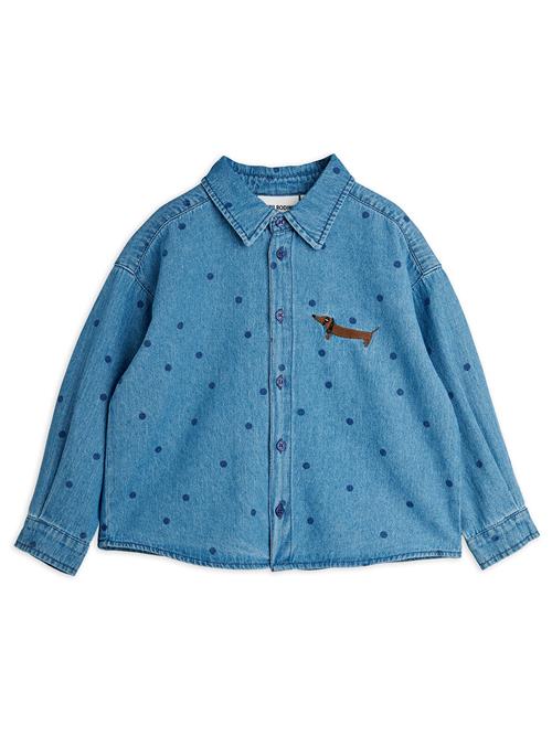 Mini Rodini Dots Denim-skjorte Blue  Blue 104/110 cm  Blå  104/110 cm  unisex