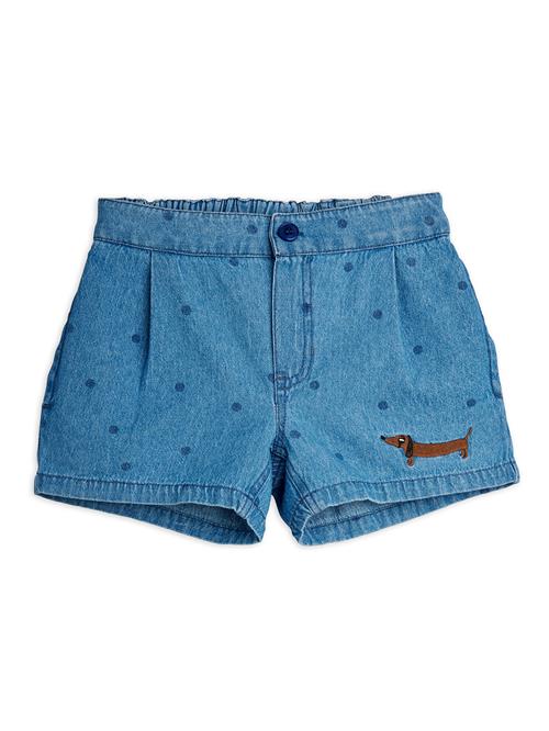 Mini Rodini Dots Denim Shorts Blue  Blue 104/110 cm  Blå  104/110 cm  unisex