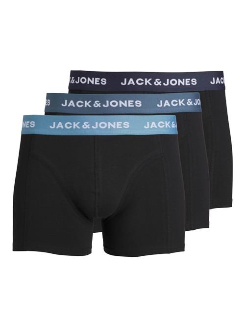 JACK & JONES Boksershorts 'JACSOLID ALEX'  blå / lyseblå / sort / hvid