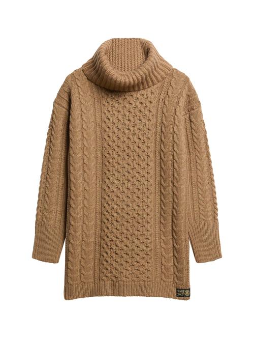 Superdry & Co Strikkjole  lysebrun