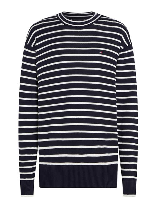 TOMMY HILFIGER Pullover 'Breton'  mørkeblå / hvid