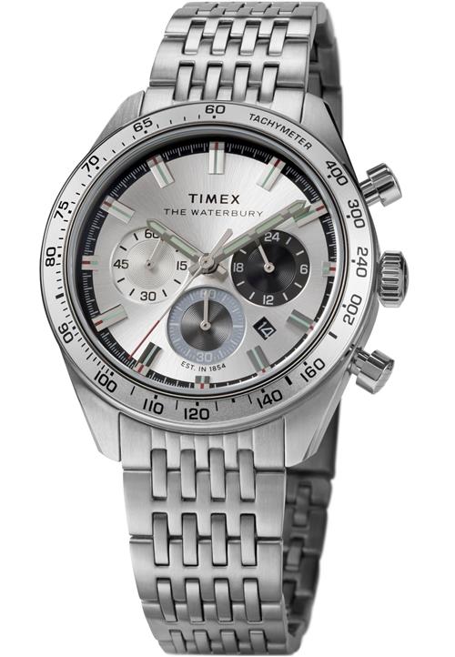TIMEX Analogt ur 'Waterbury'  sort / sølv