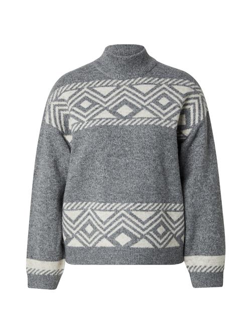 ONLY Pullover 'ONLVICTORIA'  grå-meleret / hvid