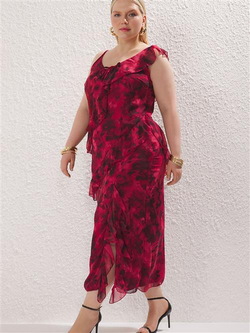 Trendyol Curve Kjole  grenadine / purpur / sort