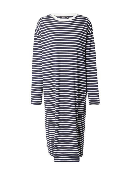 PIECES Kjole 'Jupiter'  mørkeblå / hvid