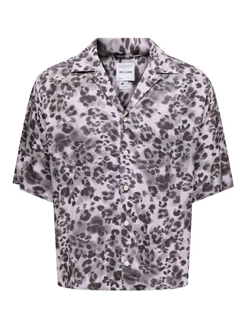 Only & Sons Skjorte 'ONSHarris'  lavendel / sort