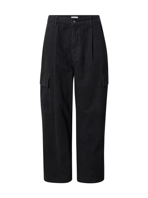 TRAPP Bukser med lægfolder  sort