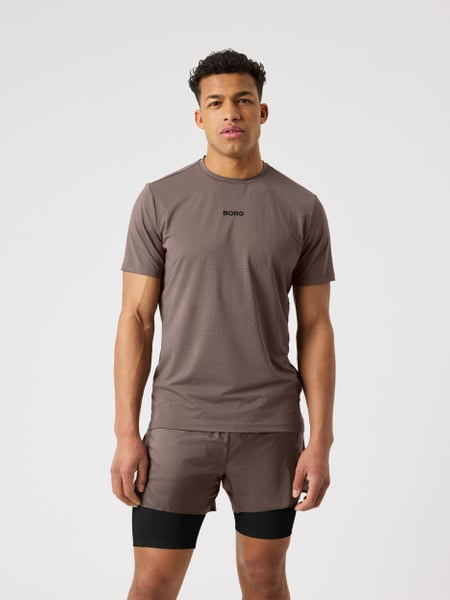 Björn Borg Borg Running Perforated T-shirt Brun, XL