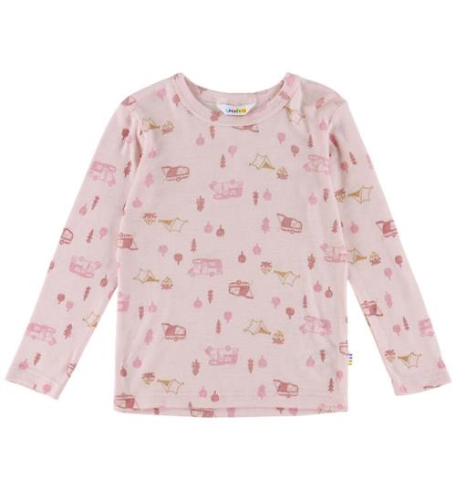 Joha Bluse - Uld - Lyserød m. Print