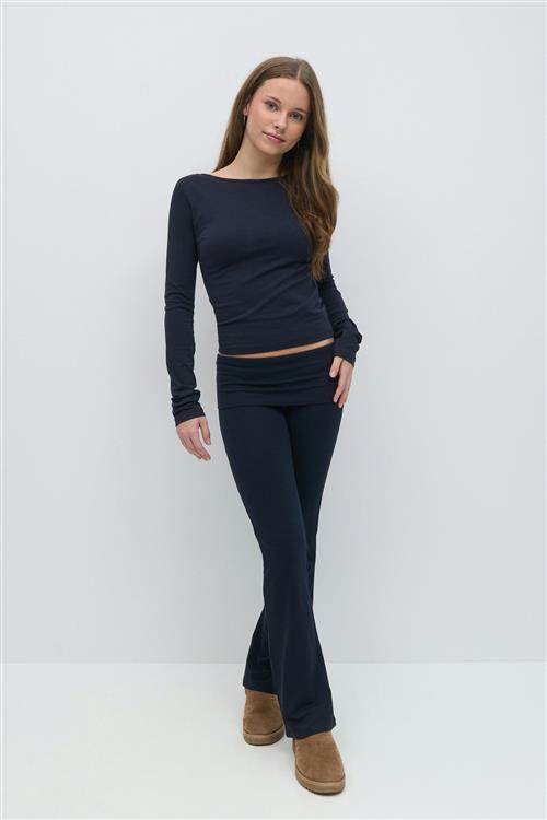 Gina Tricot - Y low waist yoga leggings - yoga pants - Blå - 146/152 - Pige
