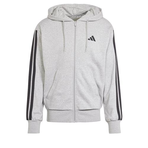 ADIDAS SPORTSWEAR Sweatjakke 'Essentials French Terry'  lysegrå / sort