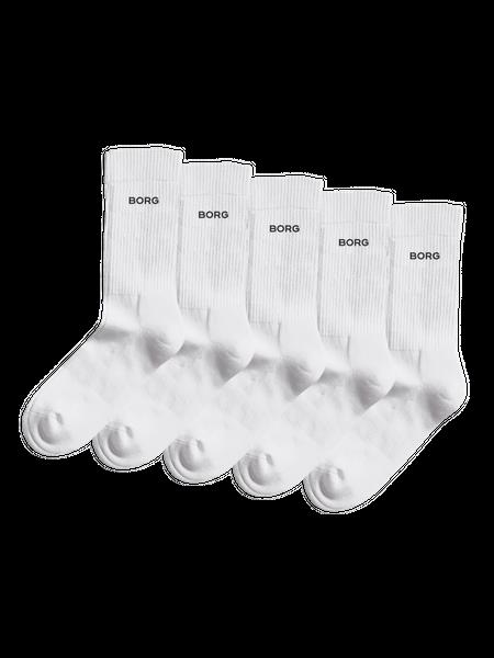 Björn Borg Essential Crew Socks 5-pack Hvid, 43-46