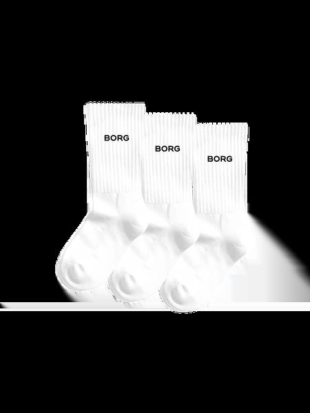 Björn Borg Essential Crew Socks 3-pack Hvid, 31-35