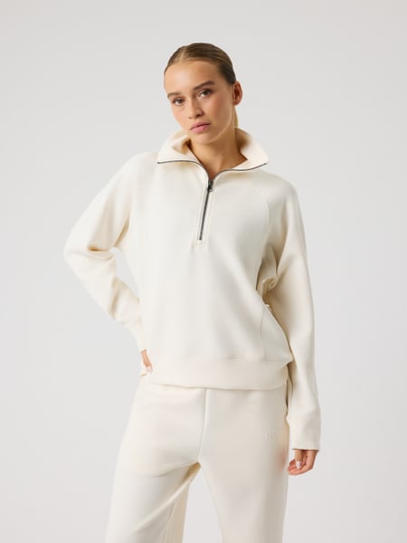 Björn Borg Studio Soft Halfzip Sweatshirt Hvid, M