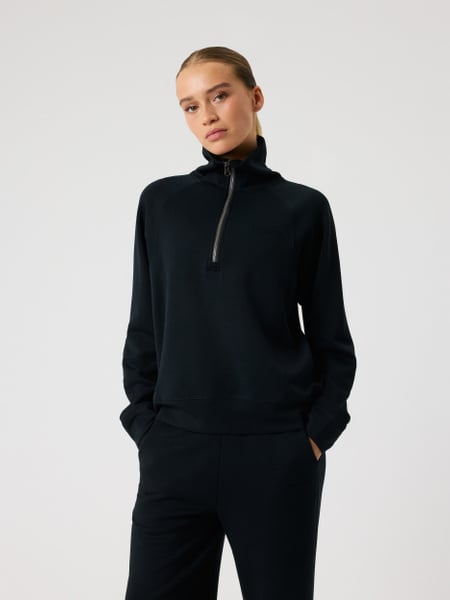 Björn Borg Studio Soft Halfzip Sweatshirt Sort, XS