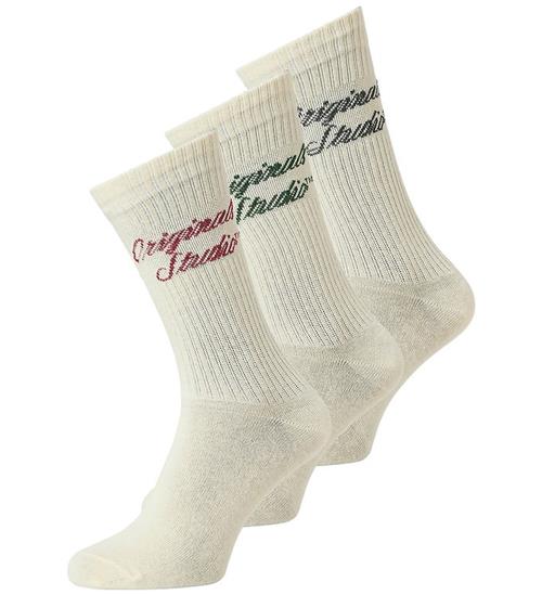 Jack & Jones Strømper - 3-pak - JacNorrebro - Antique White/Anti