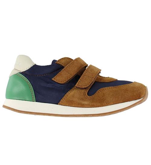 Angulus Sko - Cognac/Navy/Oat/Green
