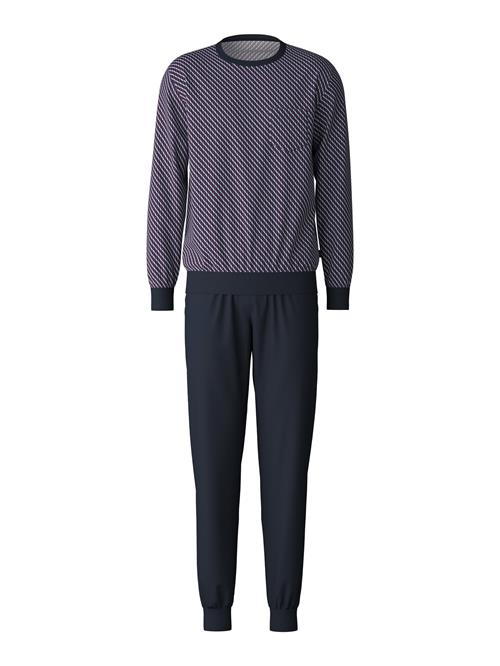 CALIDA Pyjamas lang  marin / hvid