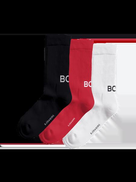 Björn Borg Classic Polyamide Crew Socks 3-pack Sort, 36-40