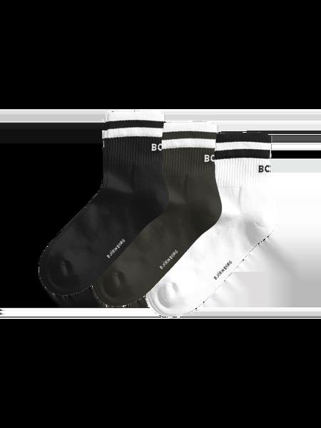 Björn Borg Classic Mid Ankle Socks 3-pack Hvid, 36-40