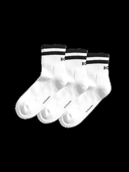 Björn Borg Classic Mid Ankle Socks 3-pack Hvid, 41-45